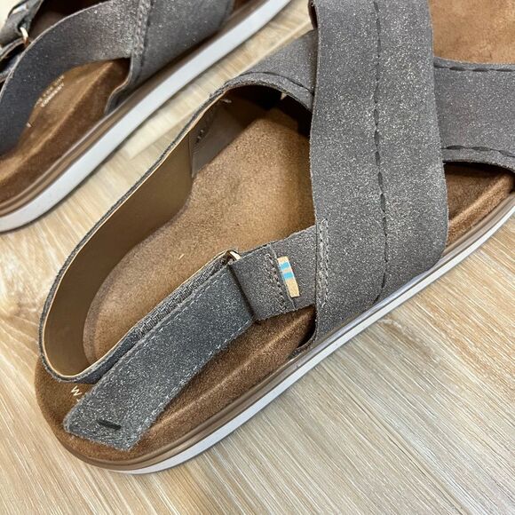 TOMS Marisa Dusty Gold Star Suede Sandal Women’s Size 10 - Picture 7 of 10